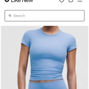 Lulu lemon all it takes back-twist rib short sleeve shirt